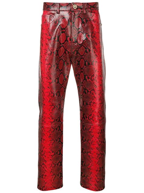 red versace pants|Versace track pants.